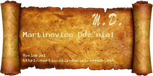Martinovics Dániel névjegykártya