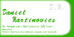 daniel martinovics business card